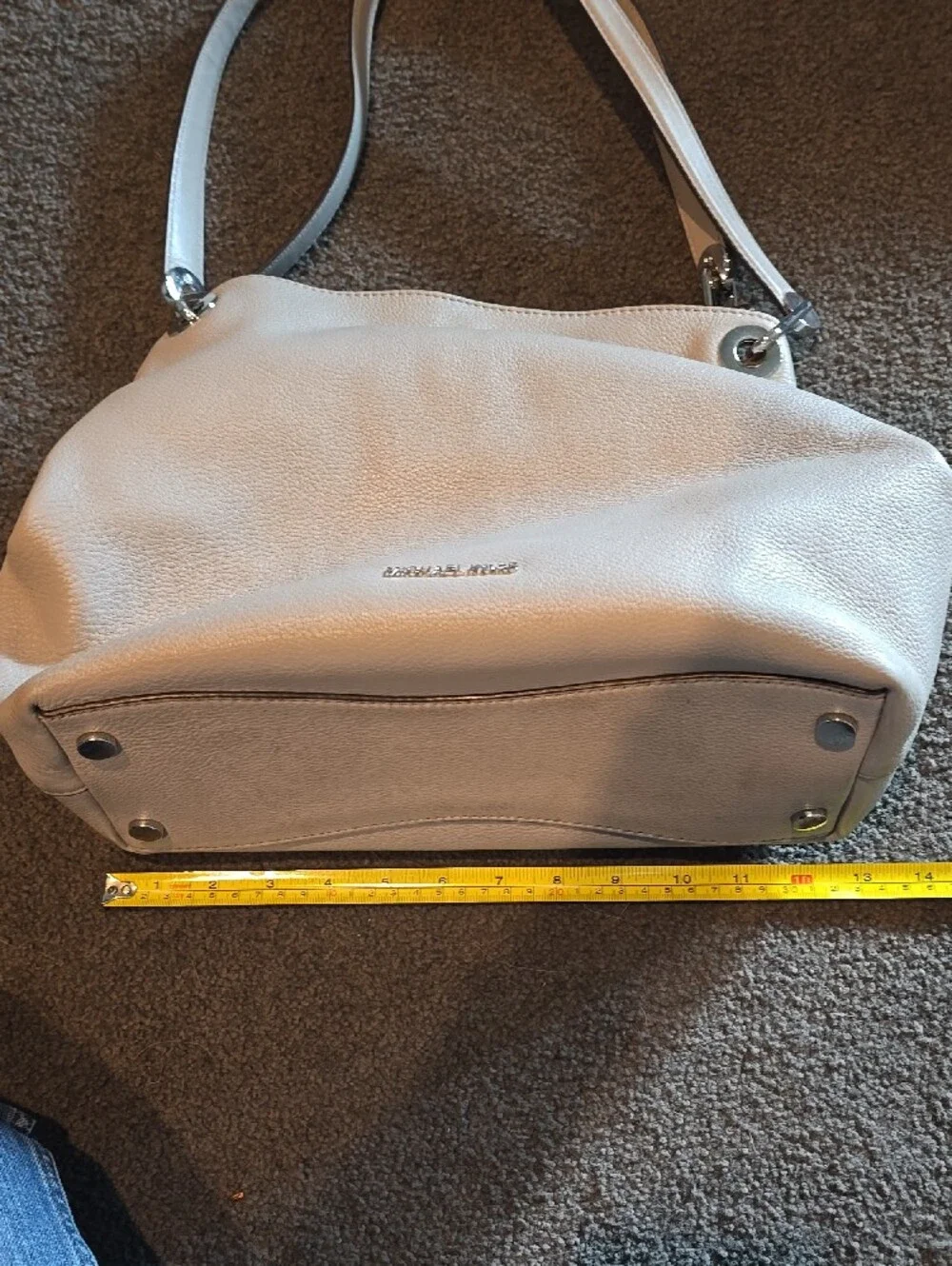 Michael Kors Cream Pebbled Leather Shoulder Tote
